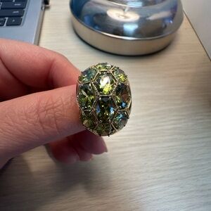 JGI Elegant Green Gemstone Ring